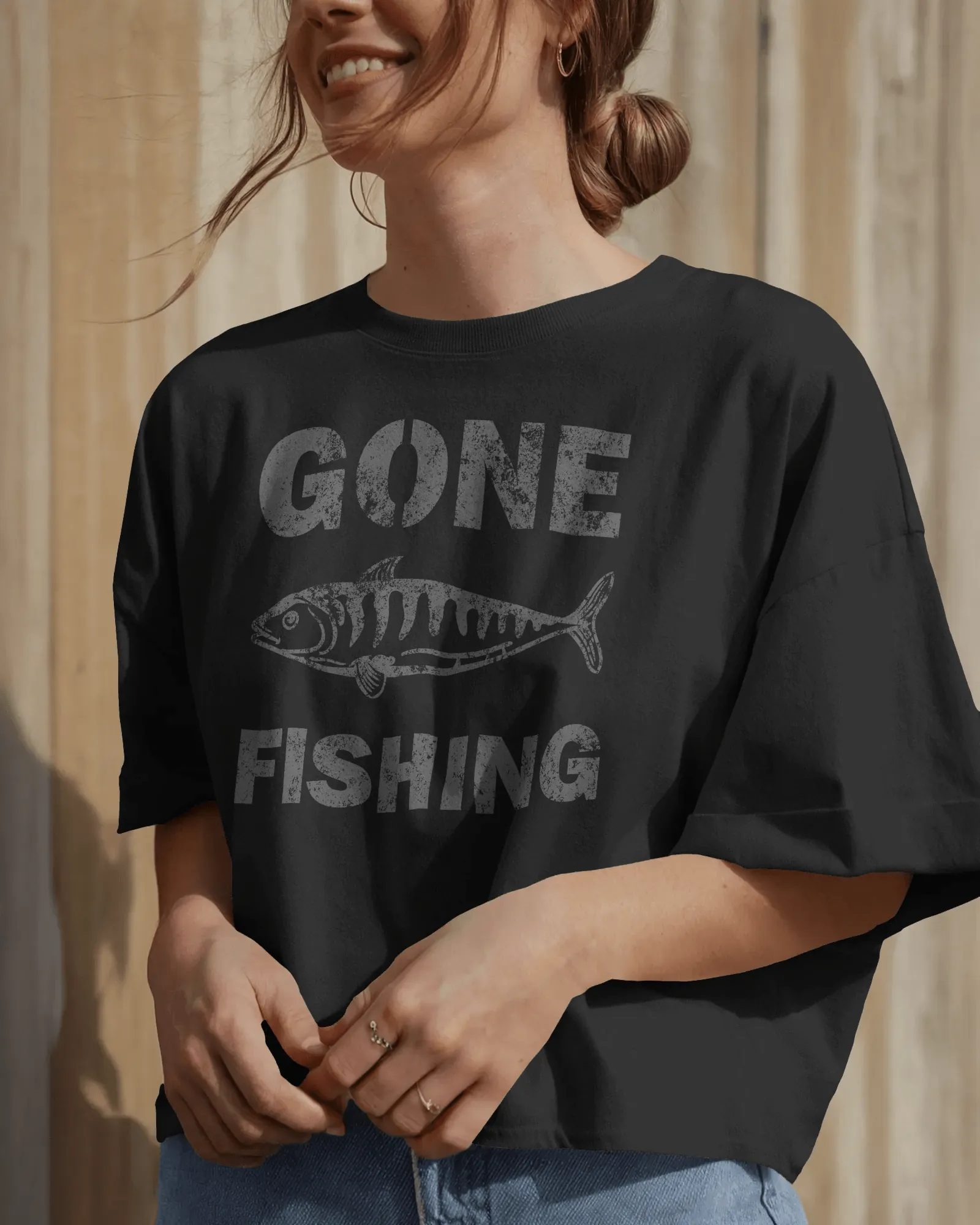 ["Premium Oversized 'GONE FISHING' T-Shirt | Limited Edition by YORD (T-Shirts) - photo 1 of 9", "Premium Oversized 'GONE FISHING' T-Shirt | Limited Edition by YORD (T-Shirts) - photo 2 of 9", "Premium Oversized 'GONE FISHING' T-Shirt | Limited Edition by YORD (T-Shirts) - photo 3 of 9", "Premium Oversized 'GONE FISHING' T-Shirt | Limited Edition by YORD (T-Shirts) - photo 4 of 9", "Premium Oversized 'GONE FISHING' T-Shirt | Limited Edition by YORD (T-Shirts) - photo 5 of 9", "Premium Oversized 'GONE FISHIN