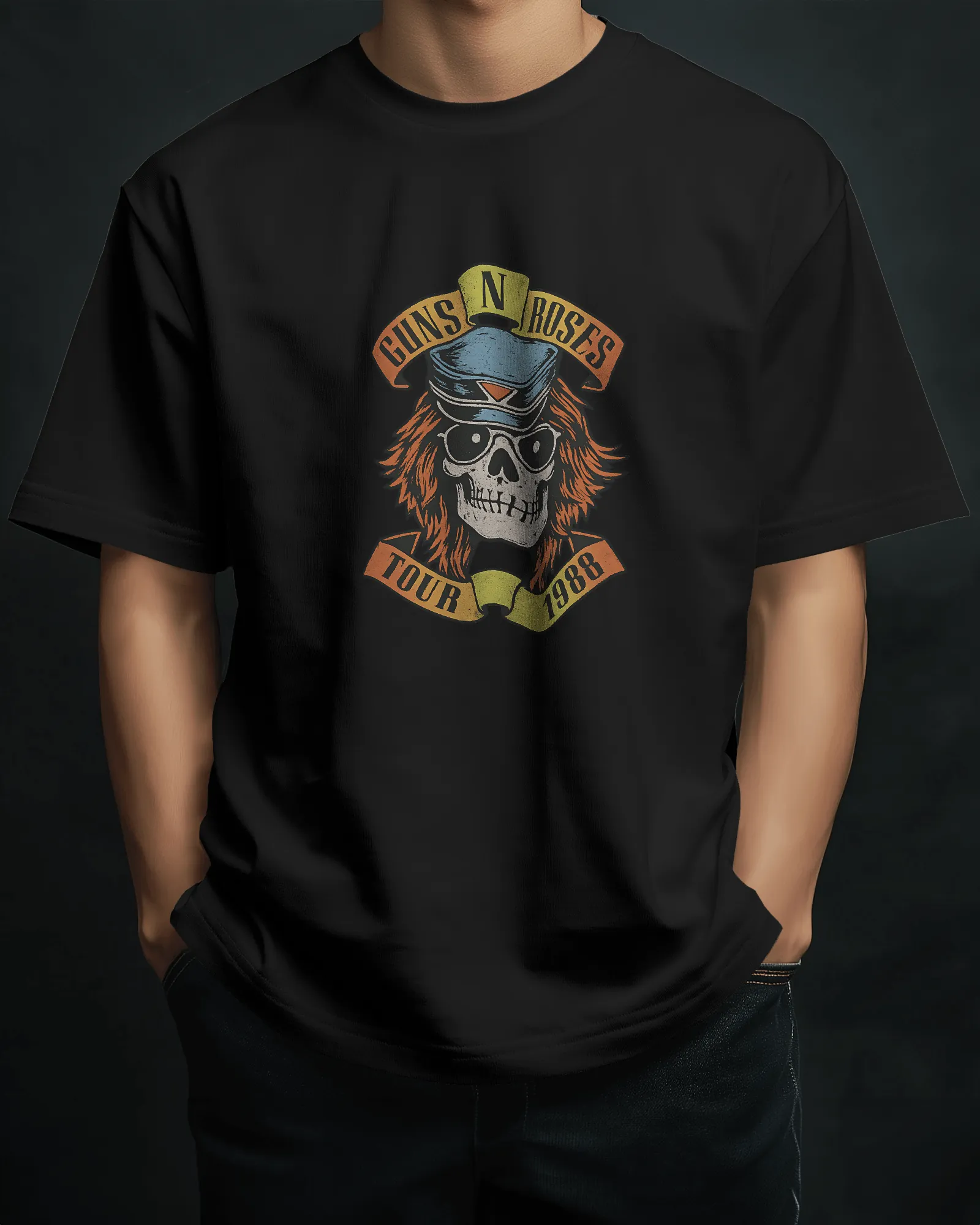 ["Premium Oversized Guns N' Roses 1988 Tour Skull T-shirt by YORD (T-Shirts) - photo 1 of 8", "Premium Oversized Guns N' Roses 1988 Tour Skull T-shirt by YORD (T-Shirts) - photo 2 of 8", "Premium Oversized Guns N' Roses 1988 Tour Skull T-shirt by YORD (T-Shirts) - photo 3 of 8", "Premium Oversized Guns N' Roses 1988 Tour Skull T-shirt by YORD (T-Shirts) - photo 4 of 8", "Premium Oversized Guns N' Roses 1988 Tour Skull T-shirt by YORD (T-Shirts) - photo 5 of 8", "Premium Oversized Guns N' Roses 1988 Tour Sku
