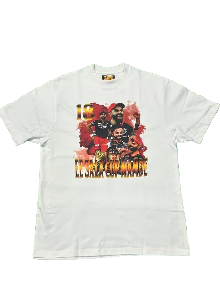 Premium Oversized RCB Cricket Fan T-shirt - Limited Edition - alternate view