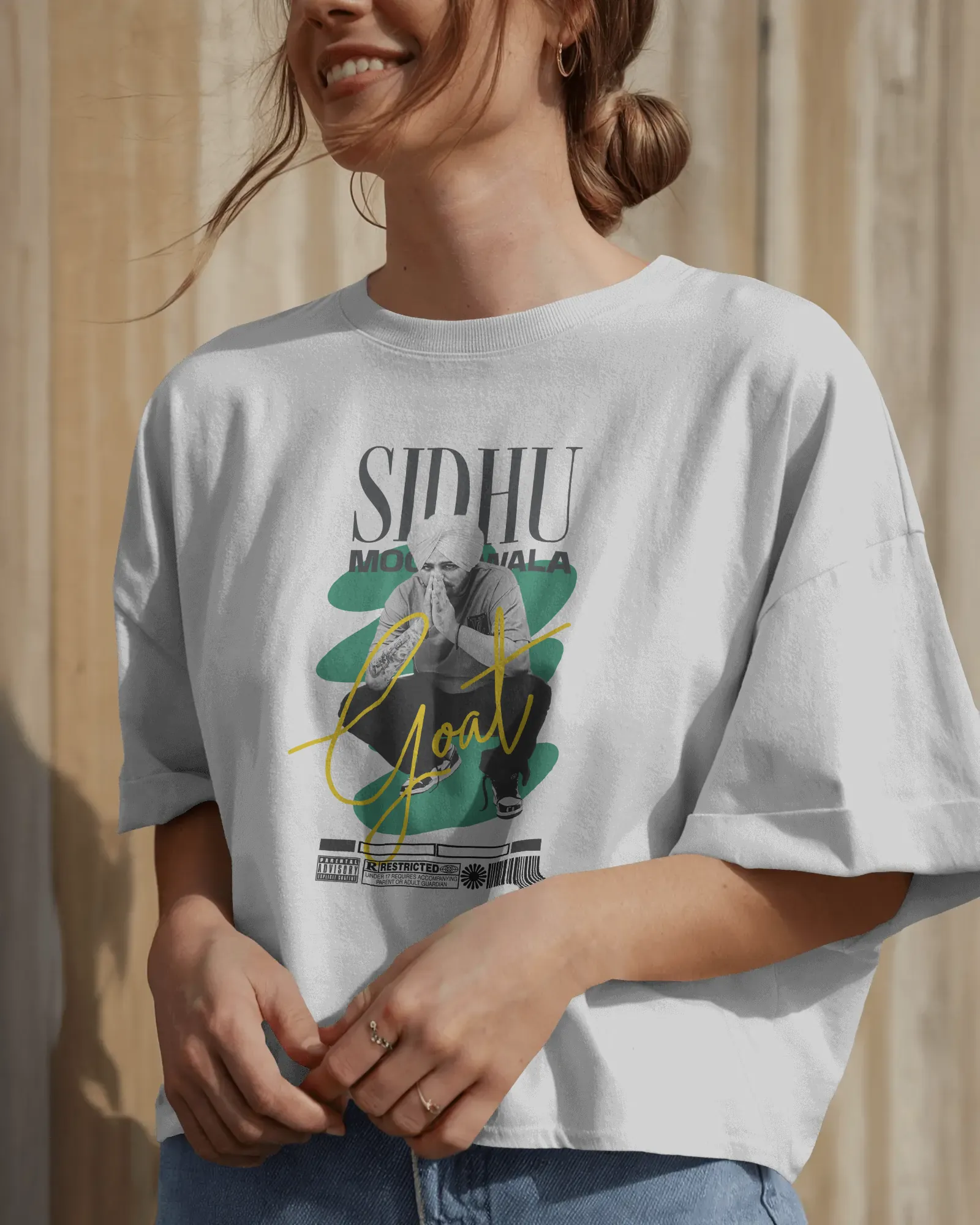 ['Premium Oversized SIDHU MOOSEWALA GOAT White T-shirt by YORD (T-Shirts) - photo 1 of 8', 'Premium Oversized SIDHU MOOSEWALA GOAT White T-shirt by YORD (T-Shirts) - photo 2 of 8', 'Premium Oversized SIDHU MOOSEWALA GOAT White T-shirt by YORD (T-Shirts) - photo 3 of 8', 'Premium Oversized SIDHU MOOSEWALA GOAT White T-shirt by YORD (T-Shirts) - photo 4 of 8', 'Premium Oversized SIDHU MOOSEWALA GOAT White T-shirt by YORD (T-Shirts) - photo 5 of 8', 'Premium Oversized SIDHU MOOSEWALA GOAT White T-shirt by YORD