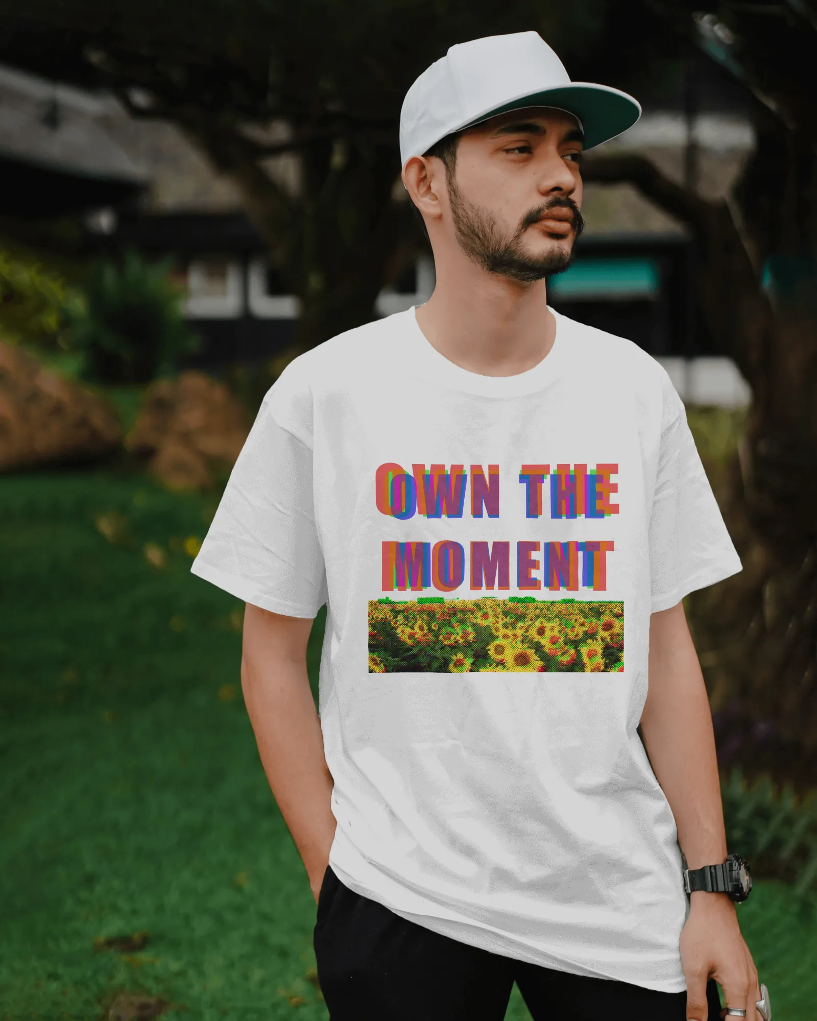 ["Premium 'Own The Moment' Sunflower Field Regular T-shirt by YORD (T-Shirts) - photo 1 of 8", "Premium 'Own The Moment' Sunflower Field Regular T-shirt by YORD (T-Shirts) - photo 2 of 8", "Premium 'Own The Moment' Sunflower Field Regular T-shirt by YORD (T-Shirts) - photo 3 of 8", "Premium 'Own The Moment' Sunflower Field Regular T-shirt by YORD (T-Shirts) - photo 4 of 8", "Premium 'Own The Moment' Sunflower Field Regular T-shirt by YORD (T-Shirts) - photo 5 of 8", "Premium 'Own The Moment' Sunflower Field