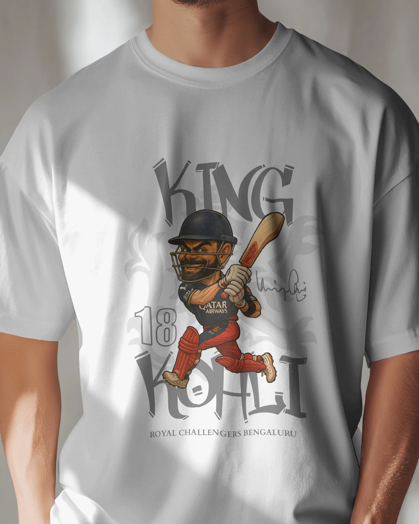 Premium RCB King Kohli Cricket Regular  T-Shirt | Limited Edition