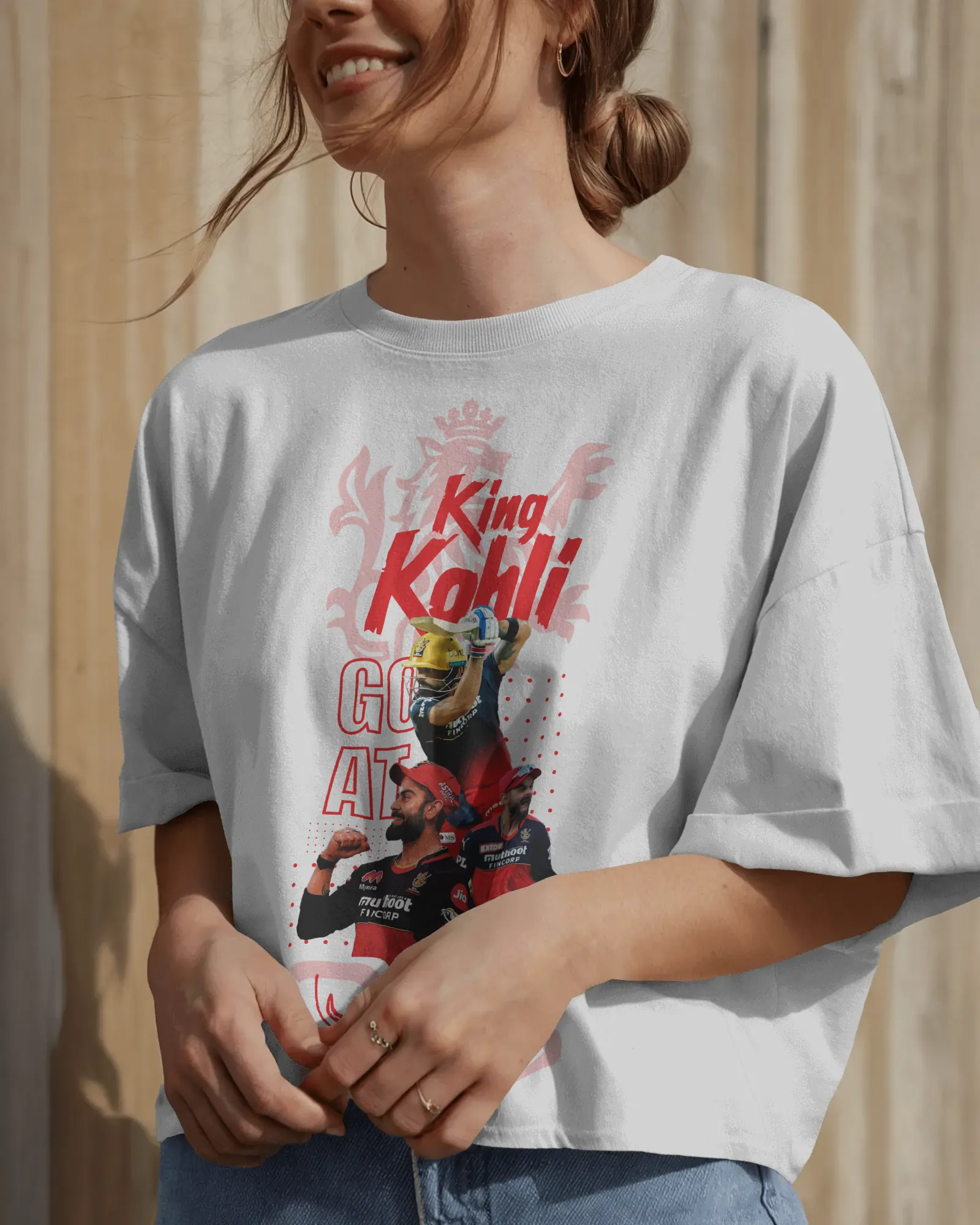['Premium RCB King Kohli Oversized T-shirt | Limited Edition by YORD (T-Shirts) - photo 1 of 9', 'Premium RCB King Kohli Oversized T-shirt | Limited Edition by YORD (T-Shirts) - photo 2 of 9', 'Premium RCB King Kohli Oversized T-shirt | Limited Edition by YORD (T-Shirts) - photo 3 of 9', 'Premium RCB King Kohli Oversized T-shirt | Limited Edition by YORD (T-Shirts) - photo 4 of 9', 'Premium RCB King Kohli Oversized T-shirt | Limited Edition by YORD (T-Shirts) - photo 5 of 9', 'Premium RCB King Kohli Oversiz
