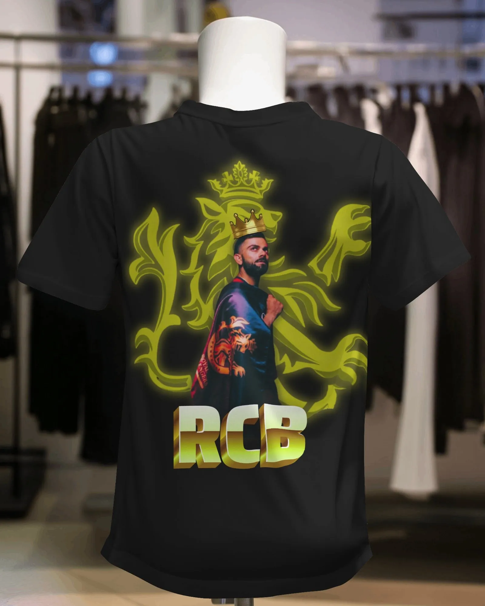 Premium RCB Royal Cricket Glow Print T-Shirt | Limited Edition - alternate view