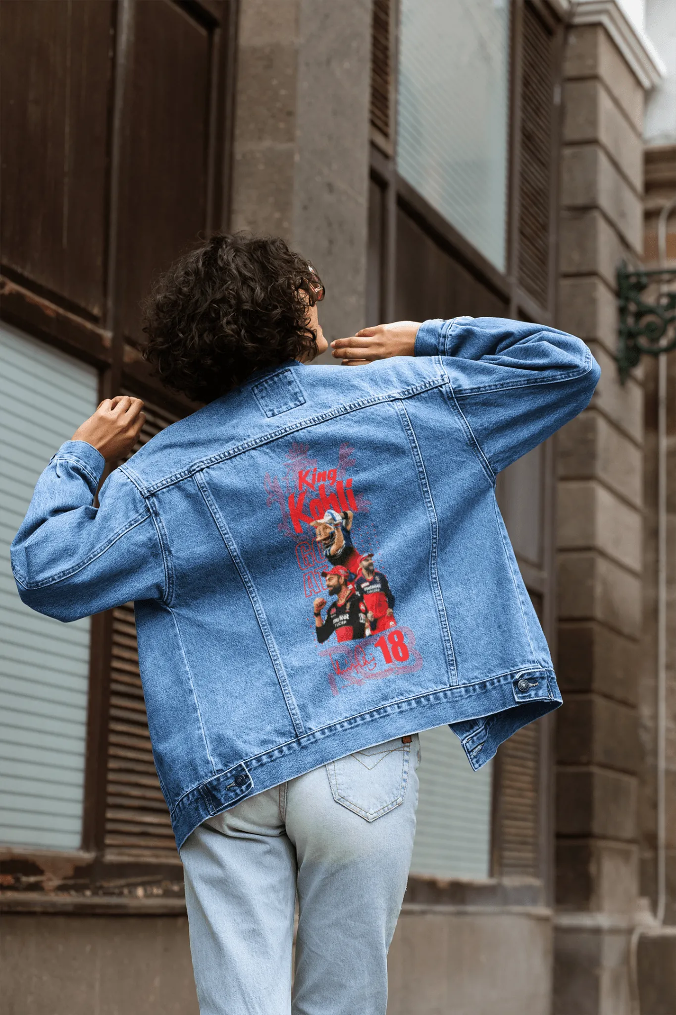['Premium RCB Virat Kohli King Denim Jacket - Limited Edition by YORD (Denim) - photo 1 of 6', 'Premium RCB Virat Kohli King Denim Jacket - Limited Edition by YORD (Denim) - photo 2 of 6', 'Premium RCB Virat Kohli King Denim Jacket - Limited Edition by YORD (Denim) - photo 3 of 6', 'Premium RCB Virat Kohli King Denim Jacket - Limited Edition by YORD (Denim) - photo 4 of 6', 'Premium RCB Virat Kohli King Denim Jacket - Limited Edition by YORD (Denim) - photo 5 of 6', 'Premium RCB Virat Kohli King Denim Jacke
