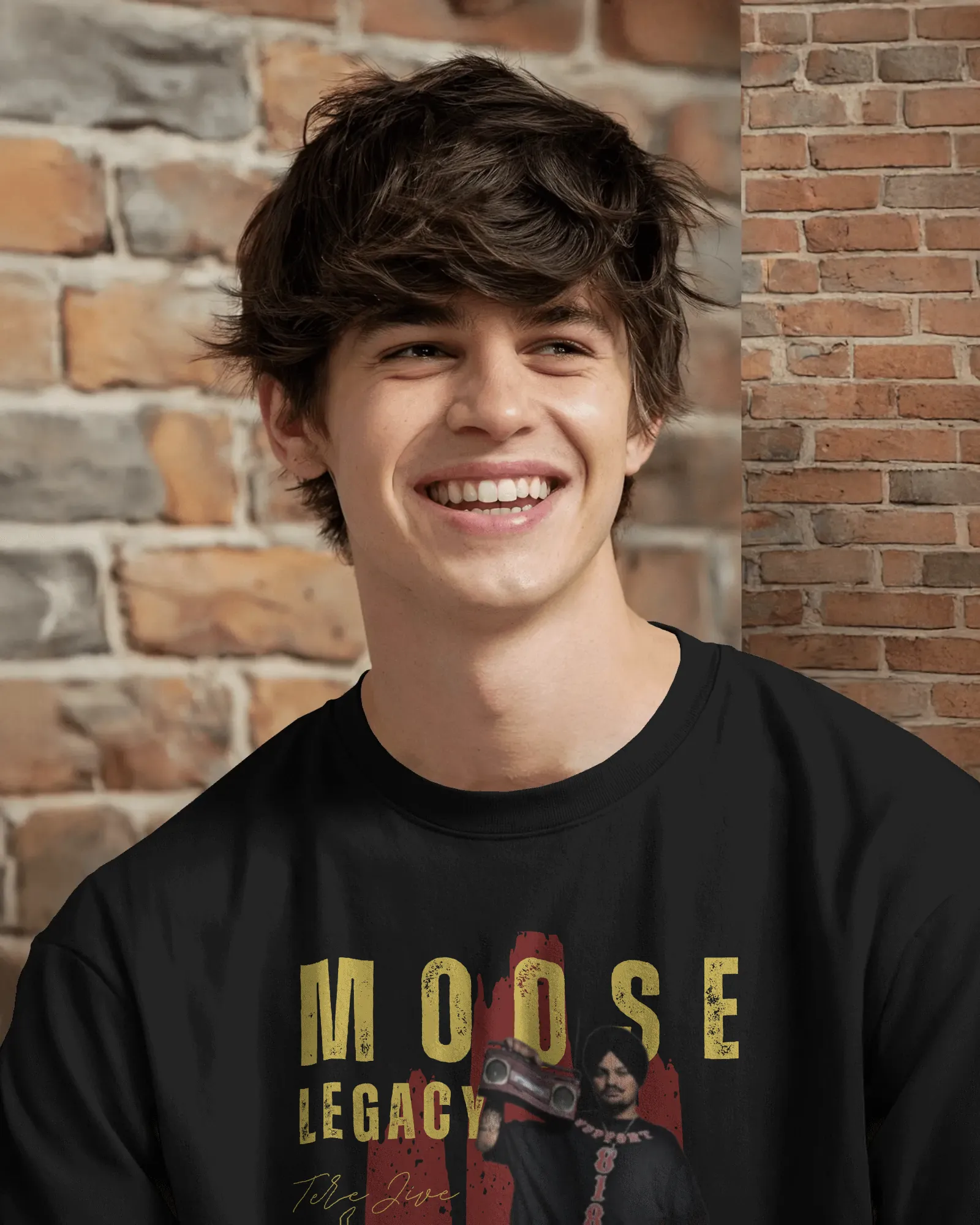 Premium Sidhu Moosewala Limited Edition Oversized T-shirt - alternate view