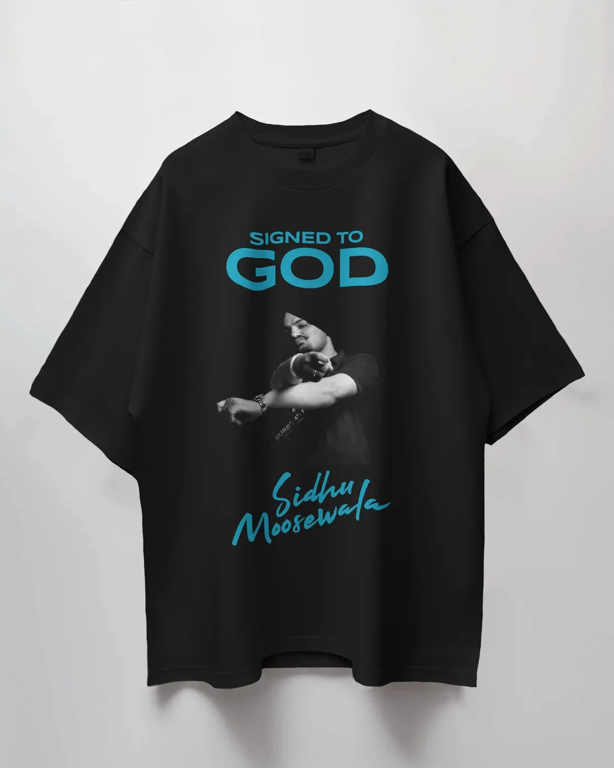 Premium Sidhu Moosewala 'SIGNED TO GOD' Oversized T-shirt