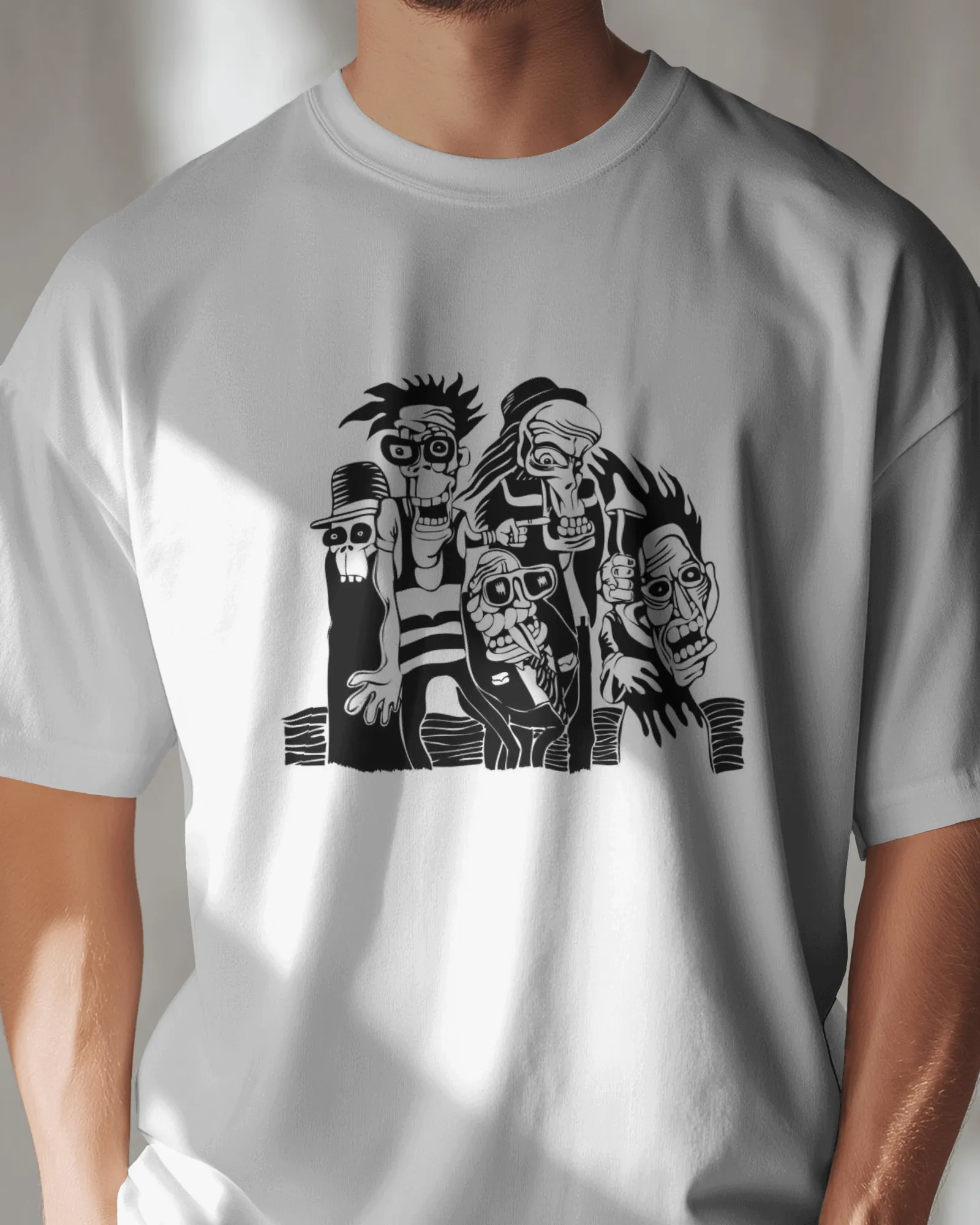 Premium Skull Squad Graphic White T-shirt | Limited Edition