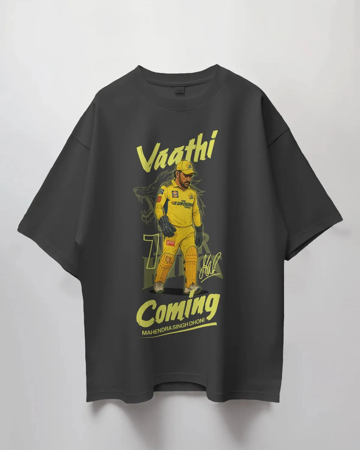 Premium Vaathi Coming MS Dhoni CSK Oversized T-shirt