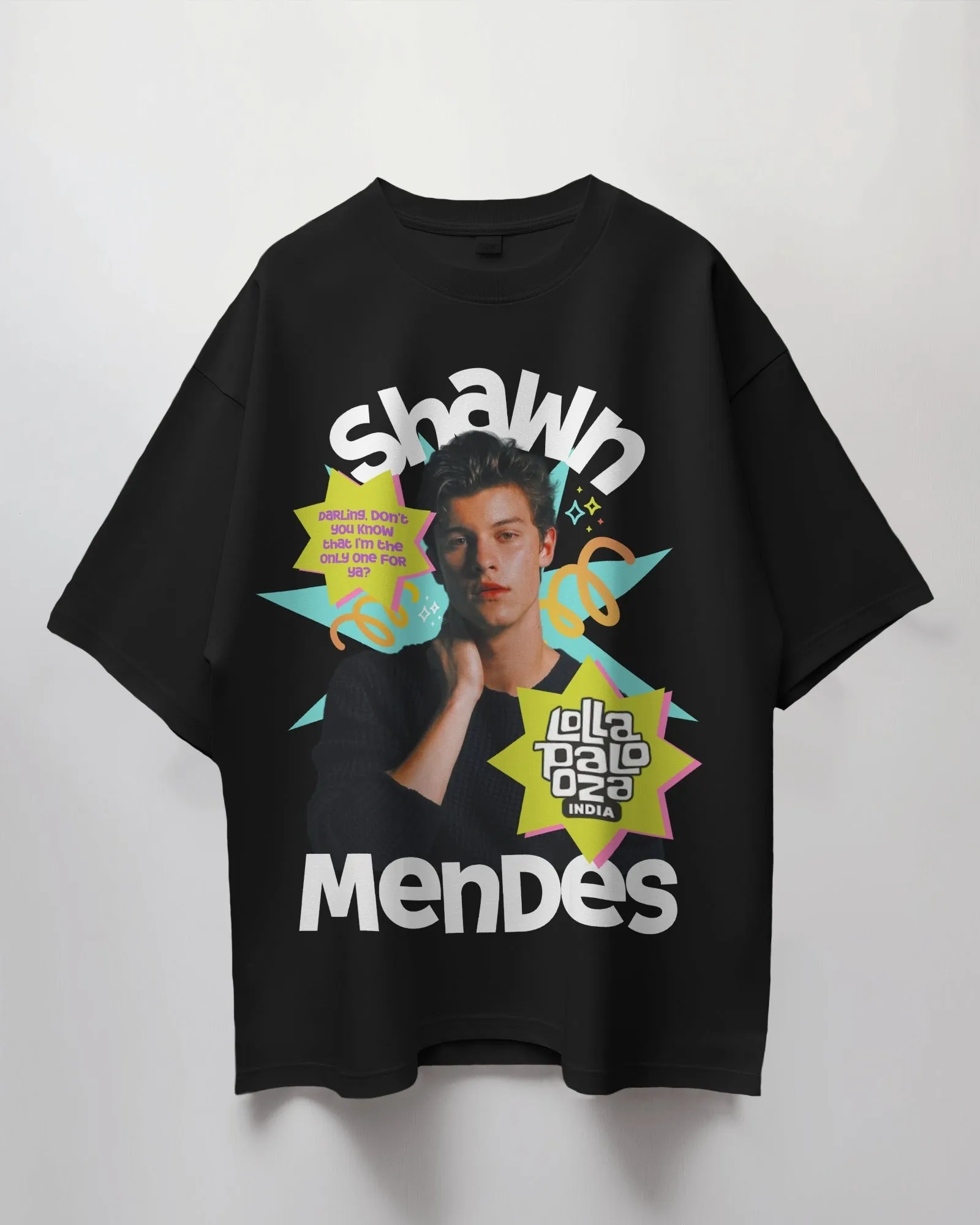 Shawn Mendes Premium Oversized T-Shirt – Lollapalooza India Edition | Luxury Cotton Fabric