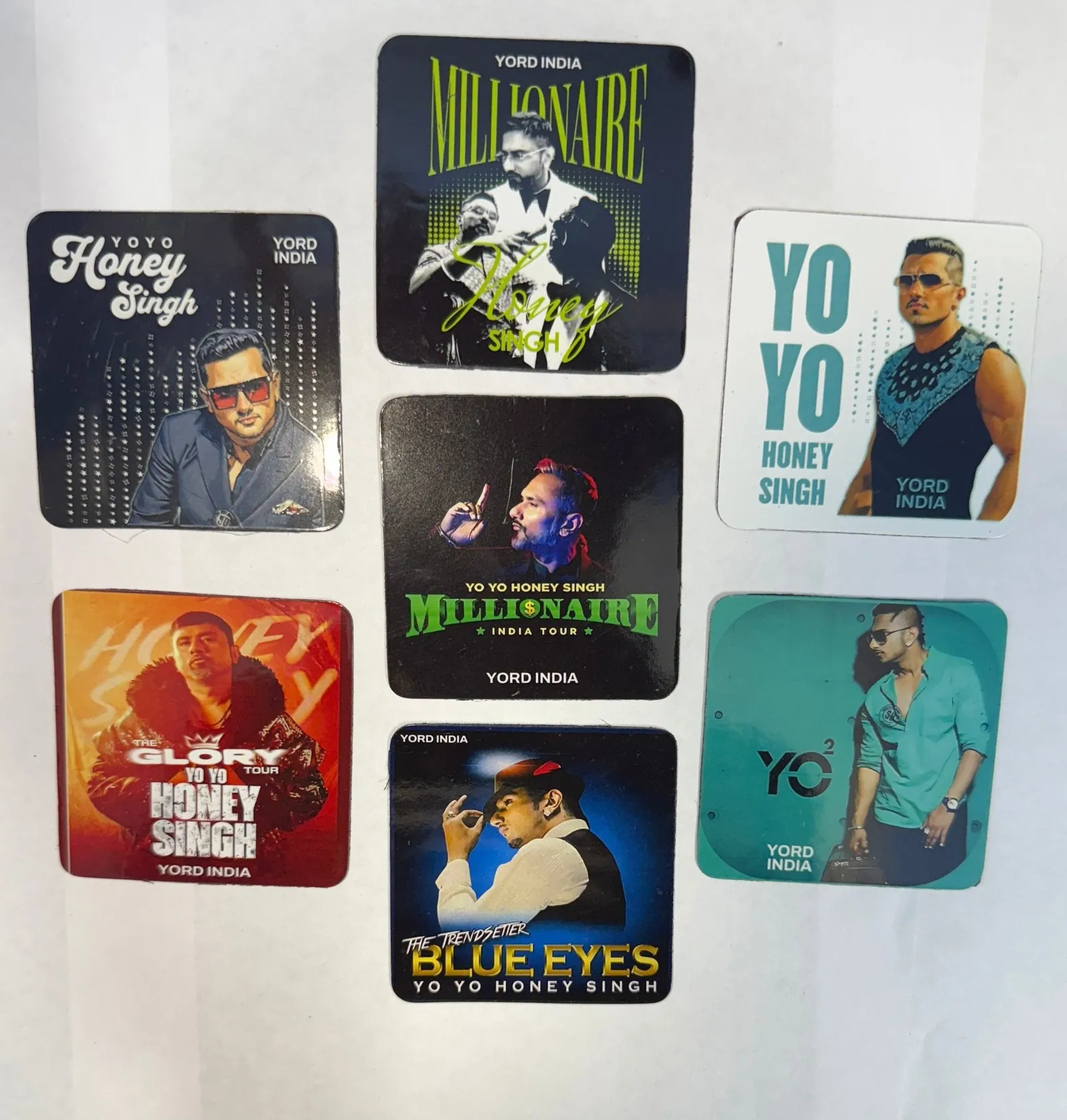 Yo Yo Honey Singh Fridge Magnets - Premium Collection Pack of 7