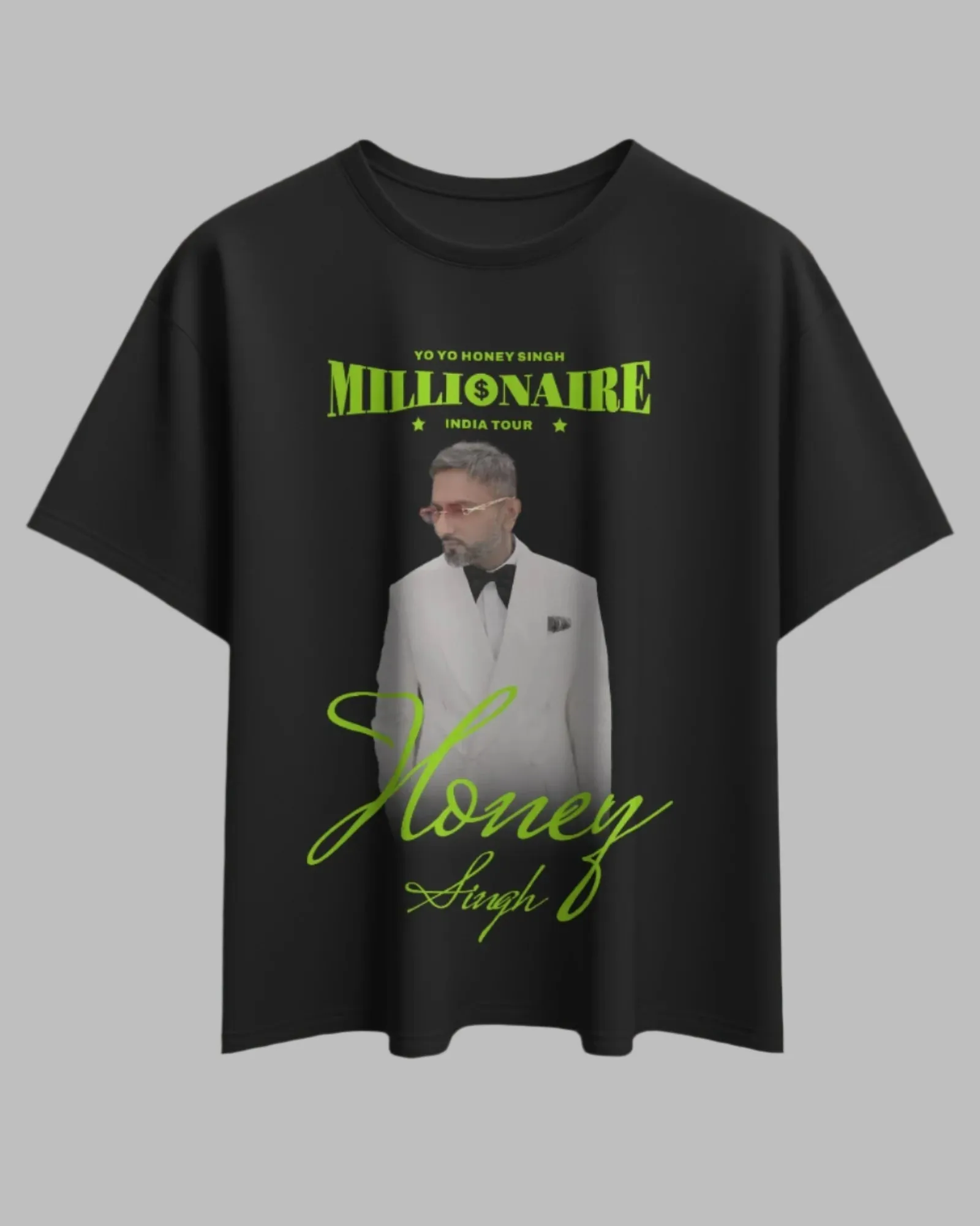 Yo Yo Honey Singh "Millionaire" India Tour Premium Concert T-Shirt With TWO Fridge Magnets FREE