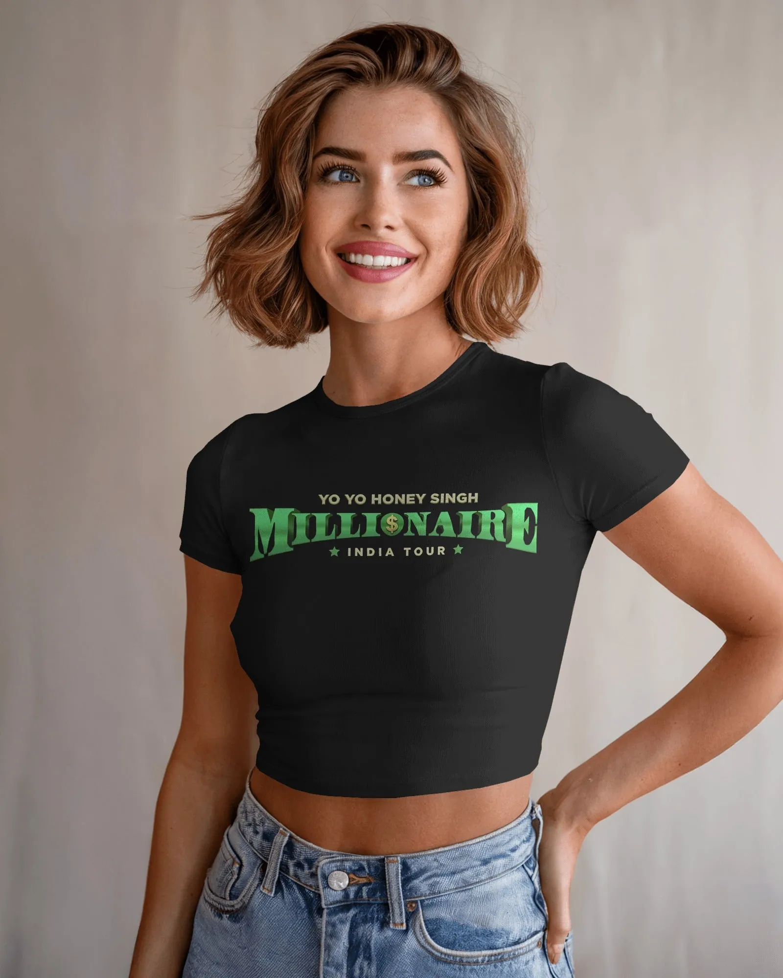 Yo Yo Honey Singh "Millionaire India Tour" Premium Croptop - Luxury Concert Wear
