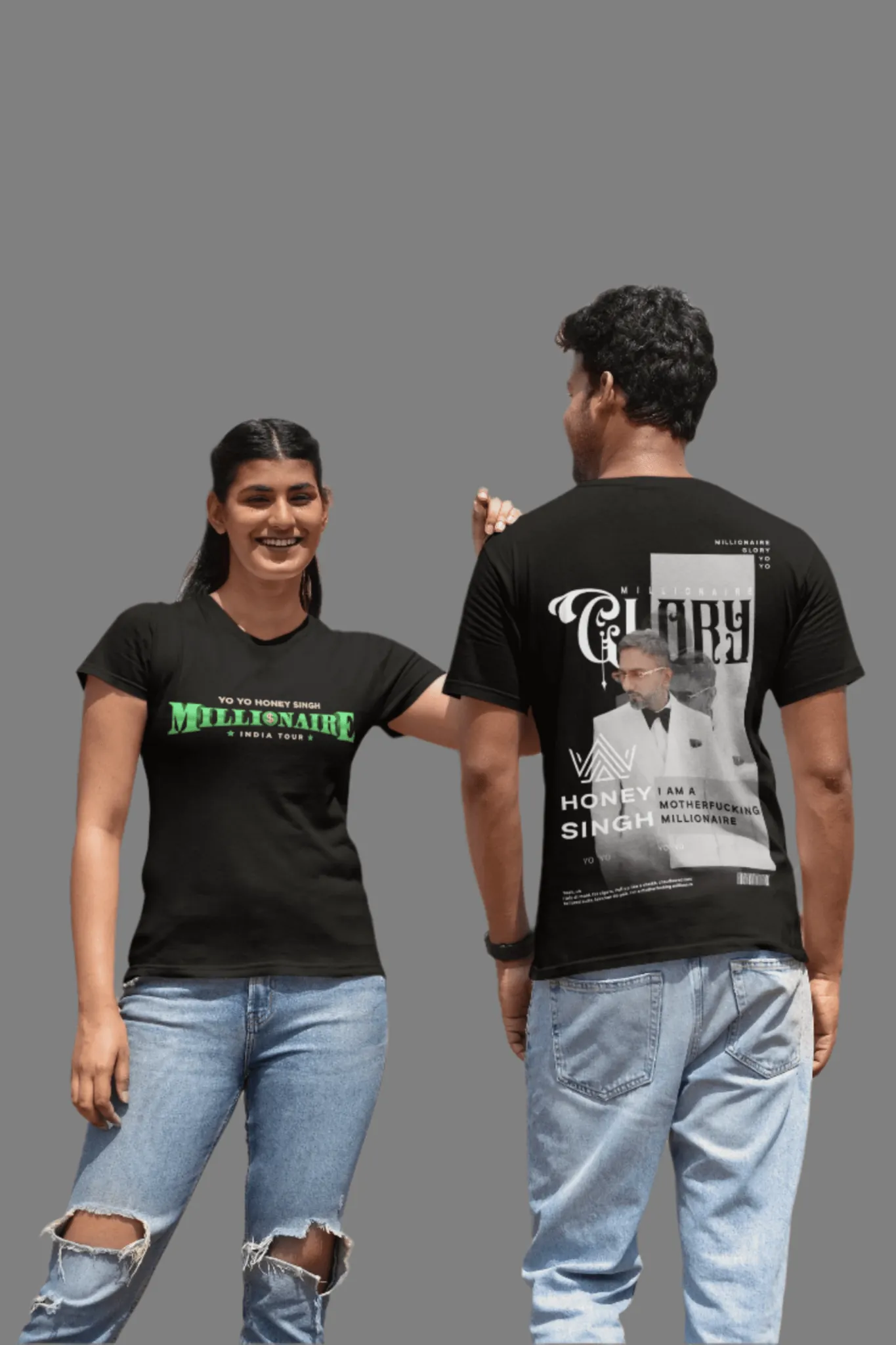 Yo Yo Honey Singh Premium Concert T-Shirt  With TWO Fridge Magnets FREE